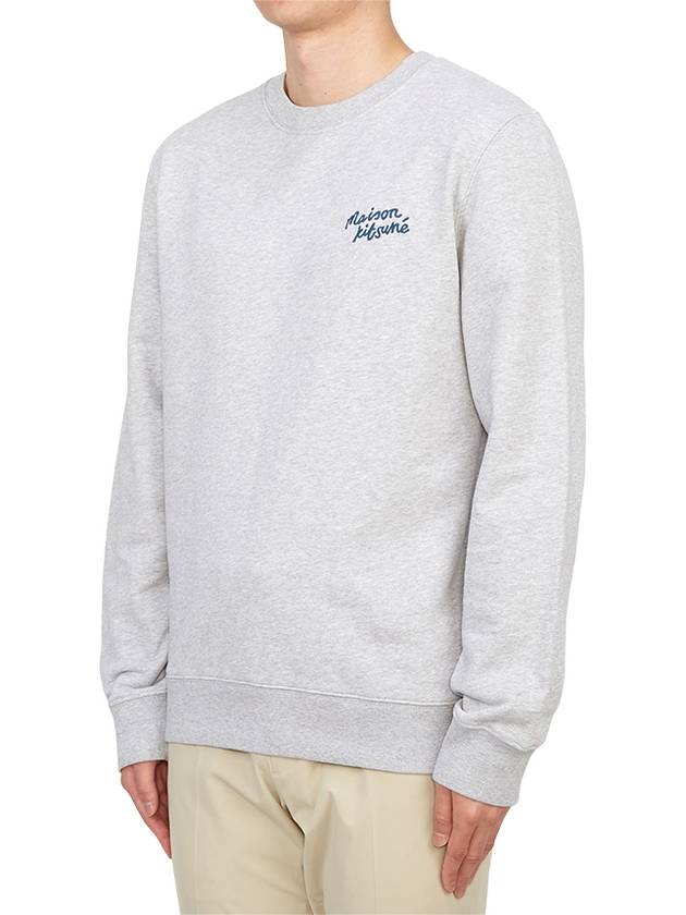 Handwriting Regular Sweatshirt Light Grey Melange - MAISON KITSUNE - BALAAN 3