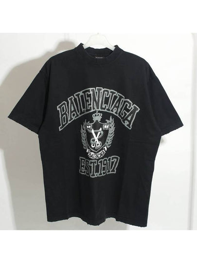 DIY College Medium Fit Short Sleeve T-Shirt Black - BALENCIAGA - BALAAN 2