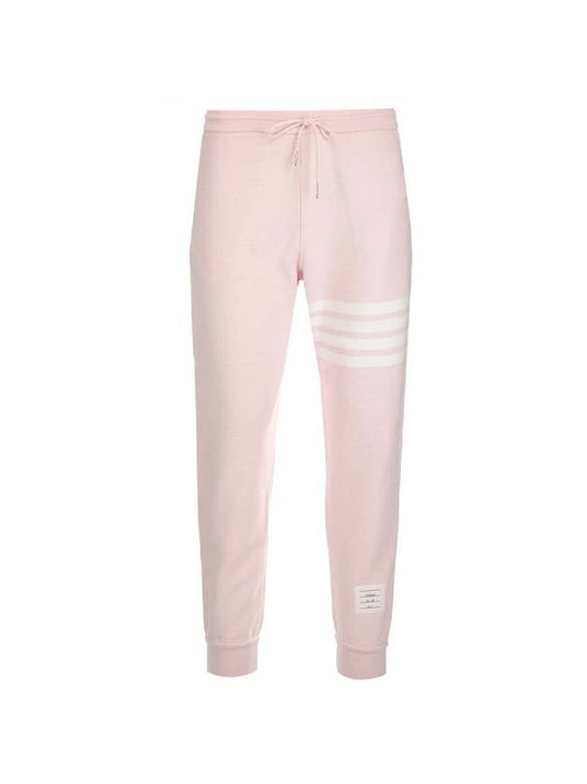 diagonal bar drawstring track pants pink - THOM BROWNE - BALAAN.