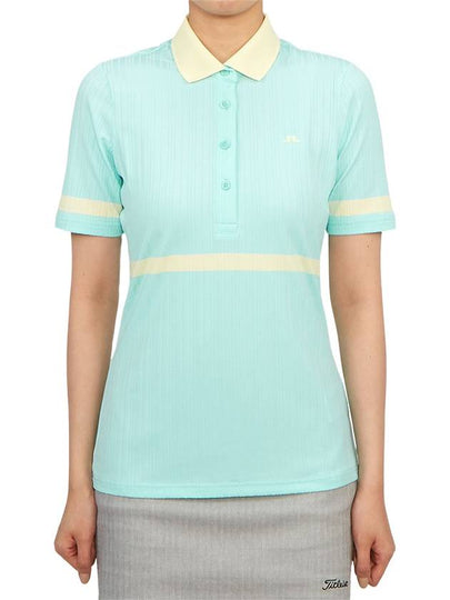 Golf Moira Short Sleeve Polo Shirt Aruba Blue - J.LINDEBERG - BALAAN 2