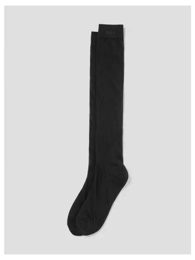 See through mesh ribbed knee socks black domestic product GM0024061834291 - JUUN.J - BALAAN 1