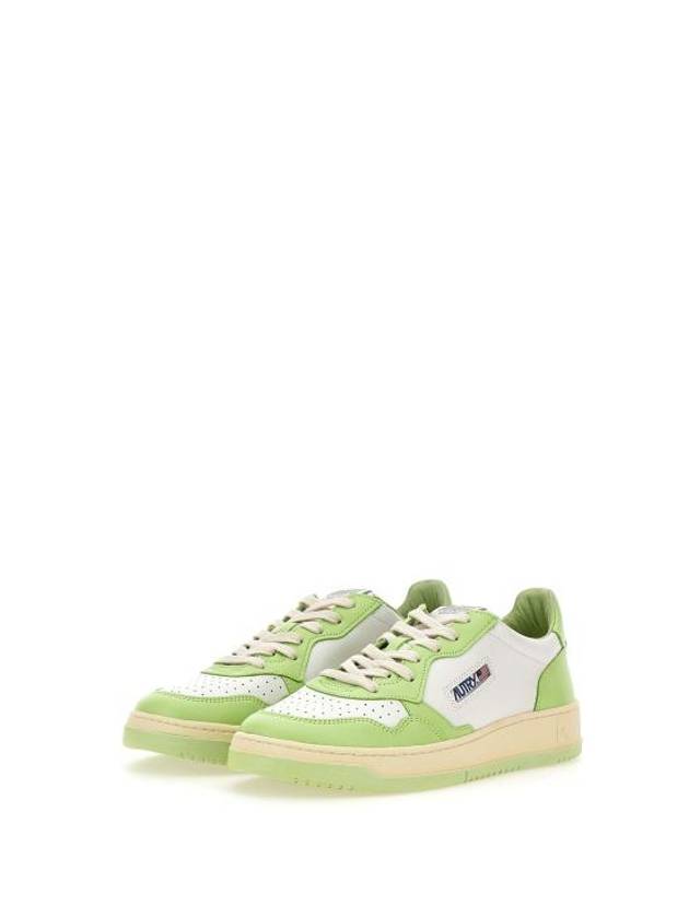 Men's Medalist Low Leather Sneakers Green - AUTRY - BALAAN 5