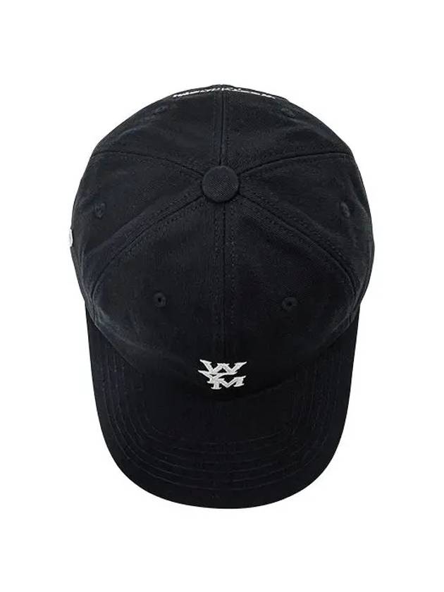 Embroidered Logo Cotton Ball Cap Black - WOOYOUNGMI - BALAAN 6