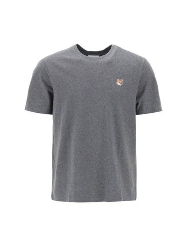 Fox Head Patch Classic Short Sleeve T-Shirt Grey Melange - MAISON KITSUNE - BALAAN 2