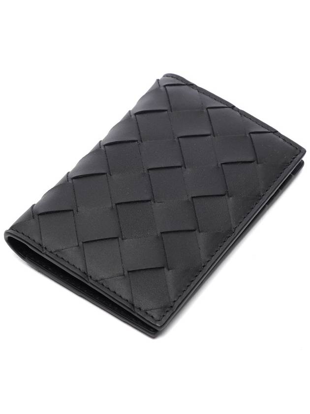 Intrecciato Flap Card Case Black - BOTTEGA VENETA - BALAAN 6