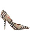 Vintage Check Point Toe Pumps Heel Archive Beige - BURBERRY - BALAAN.