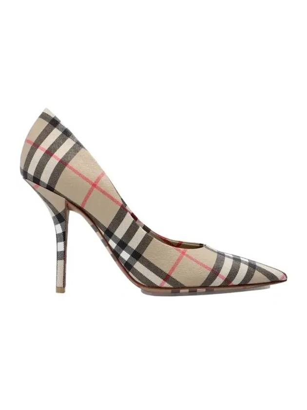 Vintage Check Point Toe Pumps Heel Archive Beige - BURBERRY - BALAAN.