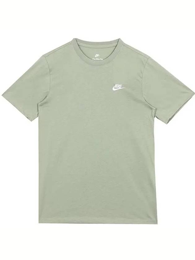 NSW Club French Terry Short Sleeve T-Shirt Green - NIKE - BALAAN 3