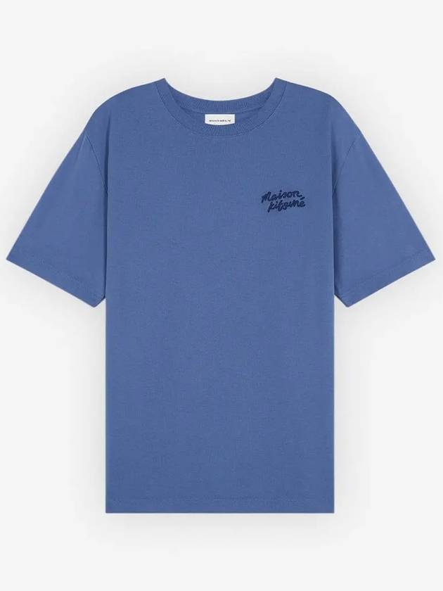 Handwriting Comfort Short Sleeve T-Shirt Storm Blue - MAISON KITSUNE - BALAAN 2