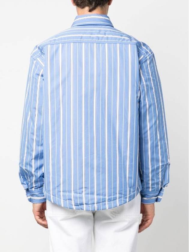 La Chemise Boulanger Puffed Striped Cotton Long Sleeve Shirt Blue - JACQUEMUS - BALAAN 5