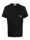 Wappen Logo Patch Pocket Short Sleeve T-Shirt Black - STONE ISLAND - BALAAN 2