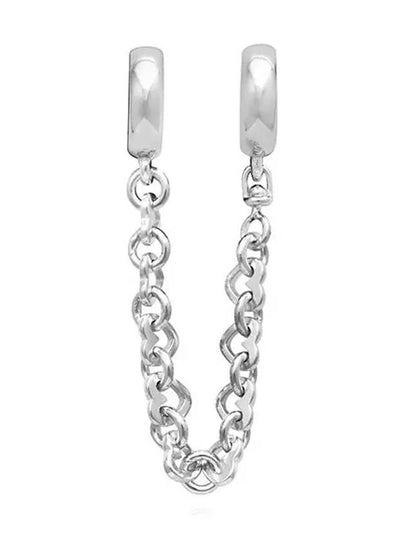 Women's Linked Heart Safety Chain Bracelet Charm Silver - PANDORA - BALAAN 2