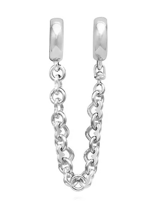 Women's Linked Heart Safety Chain Charm Silver - PANDORA - BALAAN 2