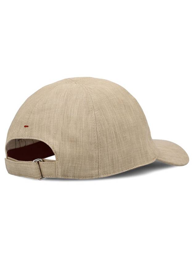 Logo Linen Ball Cap Grain Beige - LORO PIANA - BALAAN 5