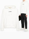 Print Logo Long Sleeve Hoodie White - JIL SANDER - BALAAN 2