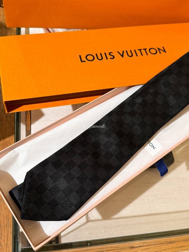 Damier Classic Tie Black - LOUIS VUITTON - BALAAN 2