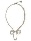 Ribbon Metal Ball Necklace Silver - MSKN2ND - BALAAN 1