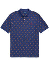 Pony Print All Over Polo Shirt Navy - POLO RALPH LAUREN - BALAAN 3