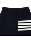 Fine Merino Wool Link Stitch Pencil Skirt Navy - THOM BROWNE - BALAAN.