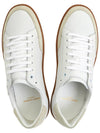 Court Classic Perforated Beige Tab Low Top Sneakers White - SAINT LAURENT - BALAAN 3