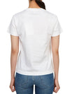 Embroidered Logo Cotton Short Sleeve T-Shirt White - ALAIA - BALAAN 6