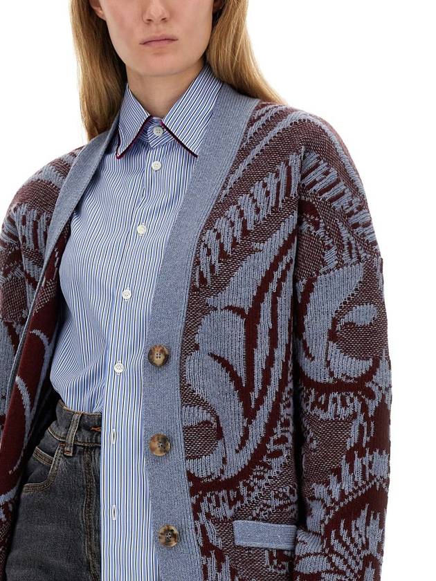 Etro Jacquard Wool Cardigan - ETRO - BALAAN 4