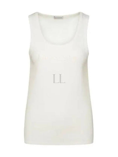 Women's Embroidered Logo Sleeveless White - MONCLER - BALAAN 2