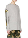 Men's Arrow Print Long Sleeve T-Shirt Gray - OFF WHITE - BALAAN 4