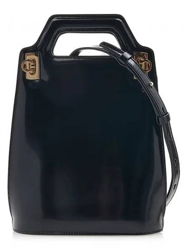 Wanda North South Mini Tote Bag Black - SALVATORE FERRAGAMO - BALAAN 2