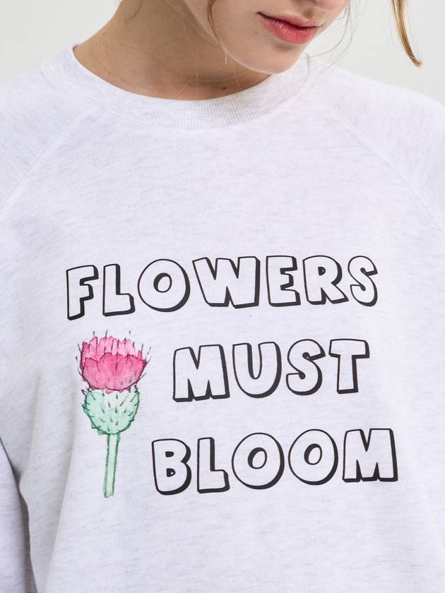 Flowers Must Boom Sweatshirt Melange - SORRY TOO MUCH LOVE - BALAAN 4