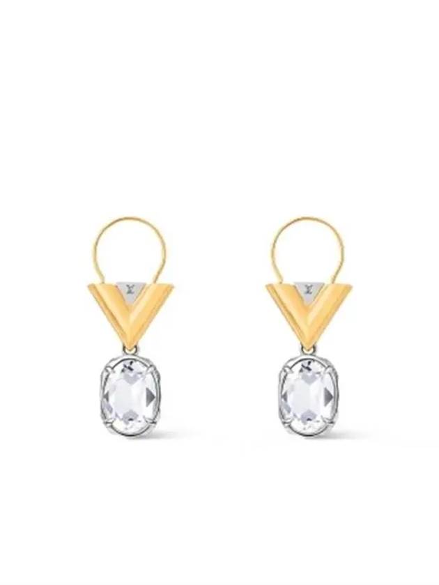 V For Vuitton Earrings Gold - LOUIS VUITTON - BALAAN 4