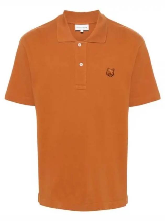 Bold Fox Head Patch Comfort Polo Shirt Orange - MAISON KITSUNE - BALAAN 2