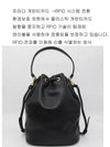 Vitello Gold Logo Leather Bucket Bag Black - PRADA - BALAAN 5