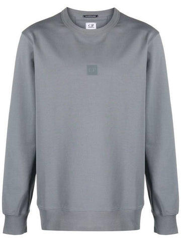 Metropolis Series Stretch Fleece Logo Sweatshirt Grey - CP COMPANY - BALAAN 1