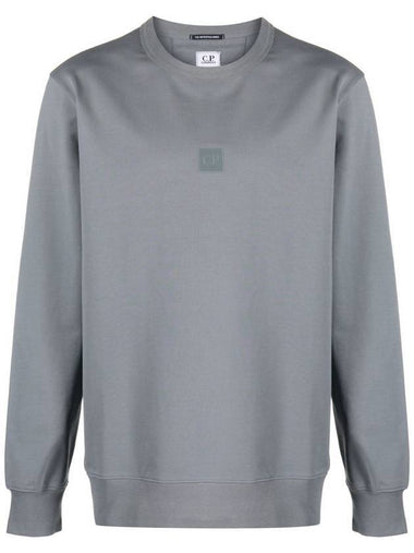 Metropolis Series Stretch Fleece Logo Sweatshirt Grey - CP COMPANY - BALAAN 1