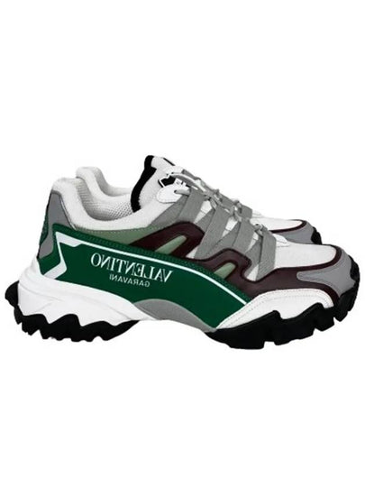 Climbers Low-Top Sneakers Grey Green - VALENTINO - BALAAN 2