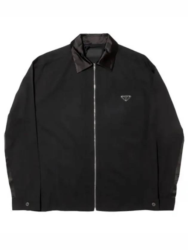 Logo Zip Up Shirt Jacket Men - PRADA - BALAAN 1