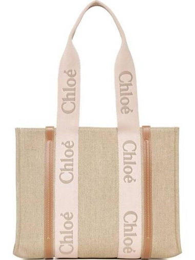 Woody Medium Tote Bag Blushy Beige - CHLOE - BALAAN 1