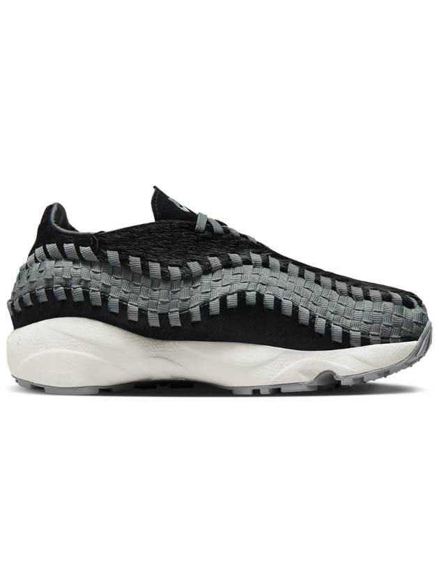 Air Footscape Woven Low Top Sneakers Black Smoke Grey - NIKE - BALAAN 3