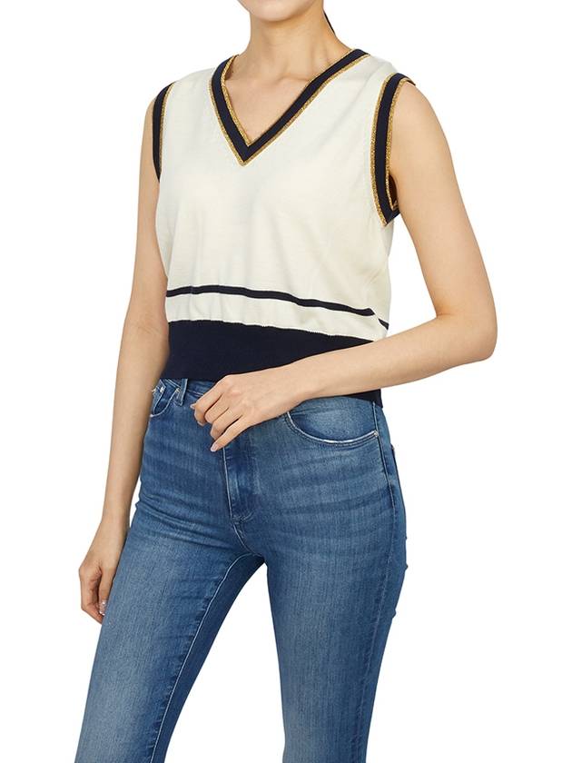 Women's Knit Vest Ivory - GUCCI - BALAAN 6