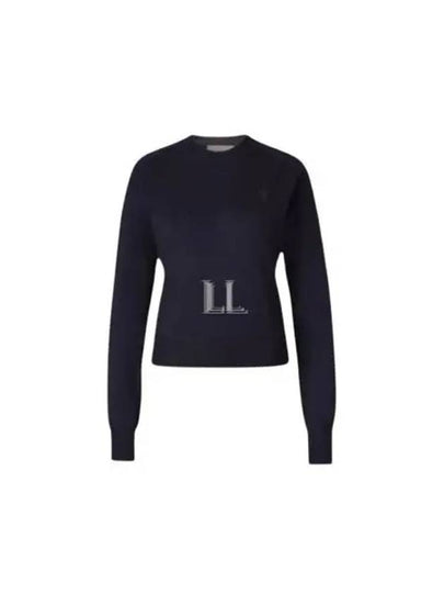 De Coeur Wool Knit Top Navy - AMI - BALAAN 2