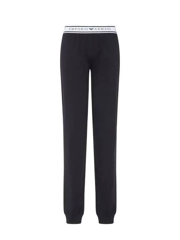 UNDERWEAR Women's Logo Banding Cotton Pajamas Jogger Pants Black 270666 - EMPORIO ARMANI - BALAAN 1