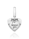 Heart Dog Double Dangle Bracelet Charm Silver - PANDORA - BALAAN 4