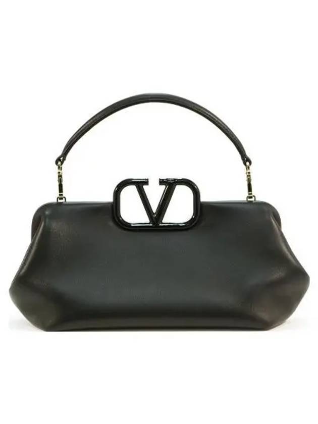 Women's V Logo Tote Bag Black - VALENTINO - BALAAN 2