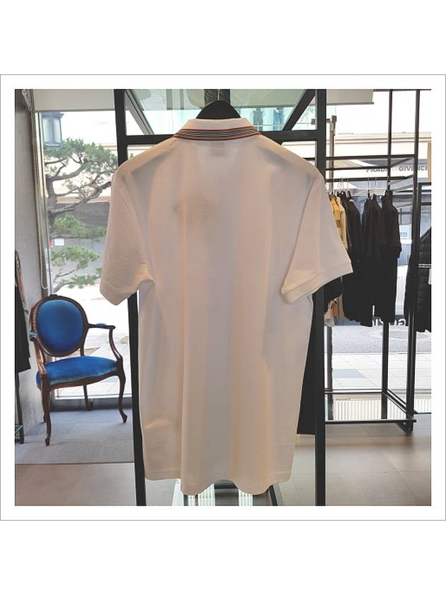 Cotton Polo Shirt White - BURBERRY - BALAAN 6