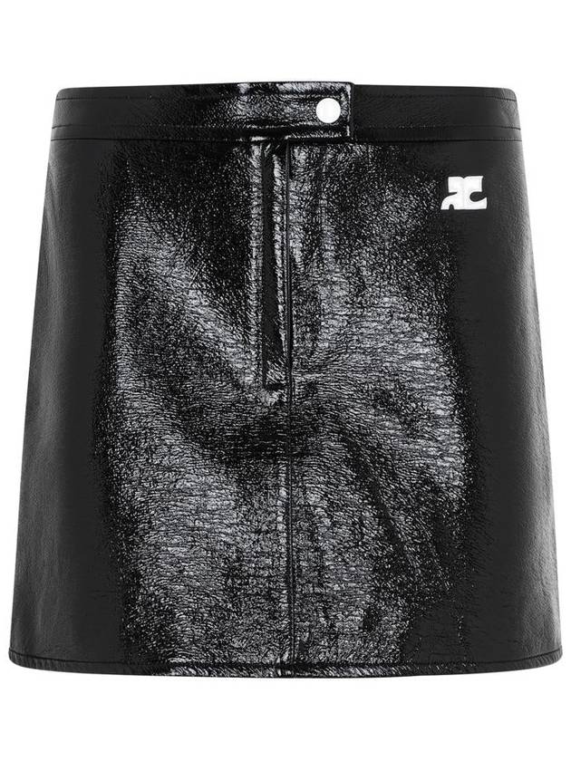 Edition Glossy Vinyl A-Line Skirt Black - COURREGES - BALAAN 2