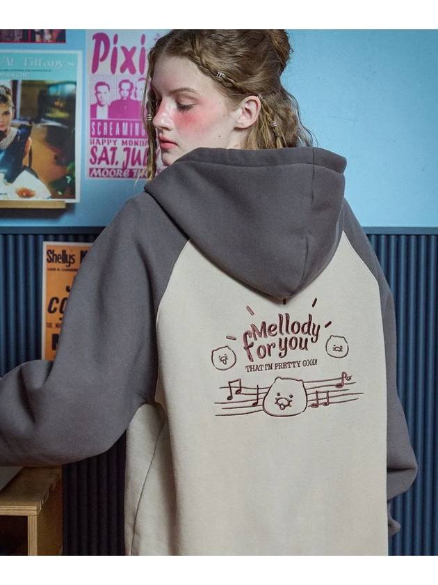 CPGN Kakao Friends Melody Fall U Raglan Hood Zip up Charcoal - CPGN STUDIO - BALAAN 3