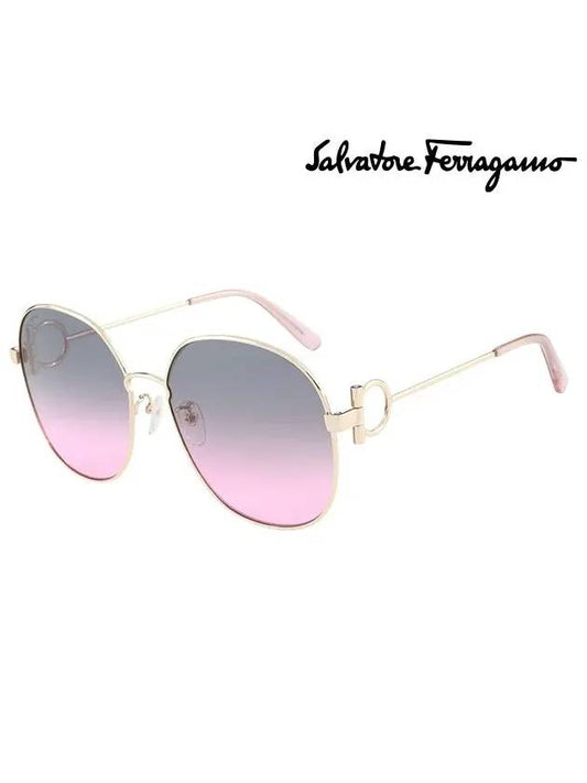 Ferragamo Sunglasses SF252SA 772 Round Metal Women s - SALVATORE FERRAGAMO - BALAAN 1