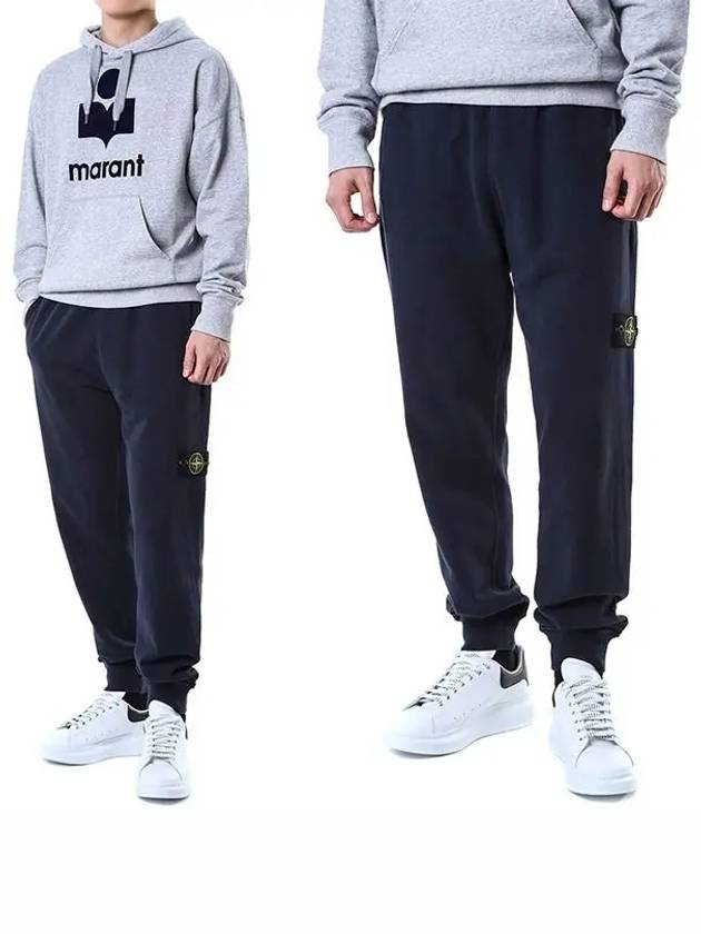 Signature Wappen Patch Cotton Exhaust Pants Navy - STONE ISLAND - BALAAN 3