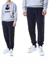 Signature Wappen Patch Cotton Baggy Pants Navy - STONE ISLAND - BALAAN 3